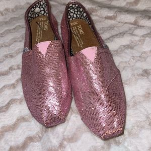 Pink Glitter classic TOMS